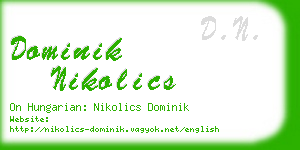 dominik nikolics business card